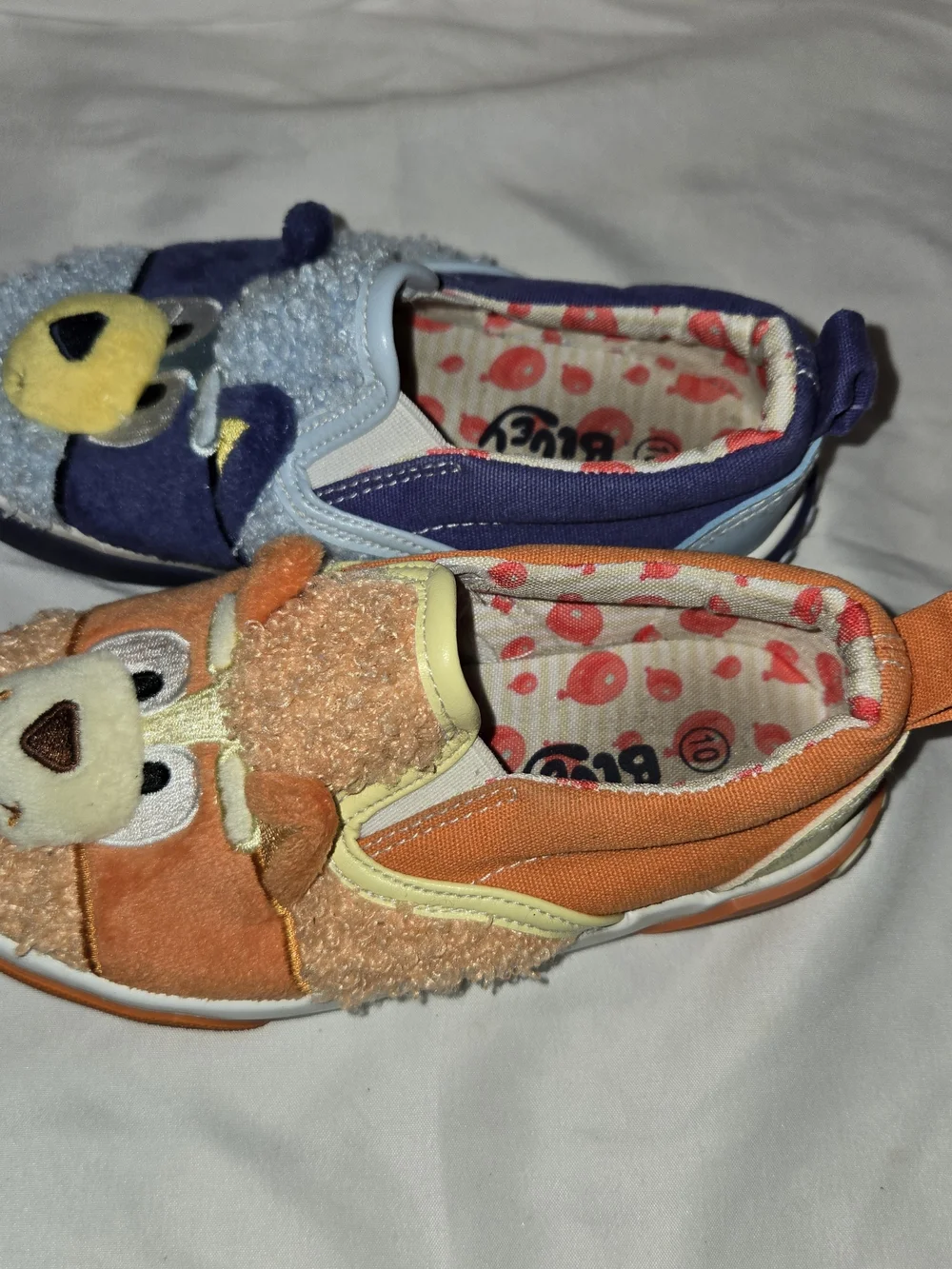 Bluey Toddler Kids Fleece Slip-On Sneakers SZ 10